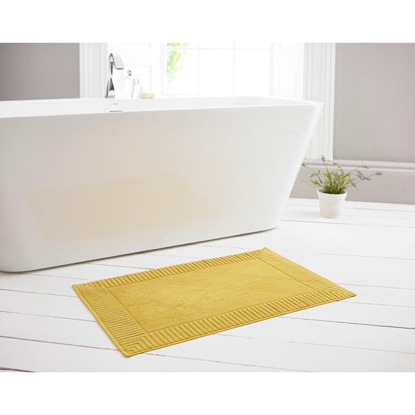 Deyongs Bliss antibacterial 650gsm bath mat mustard