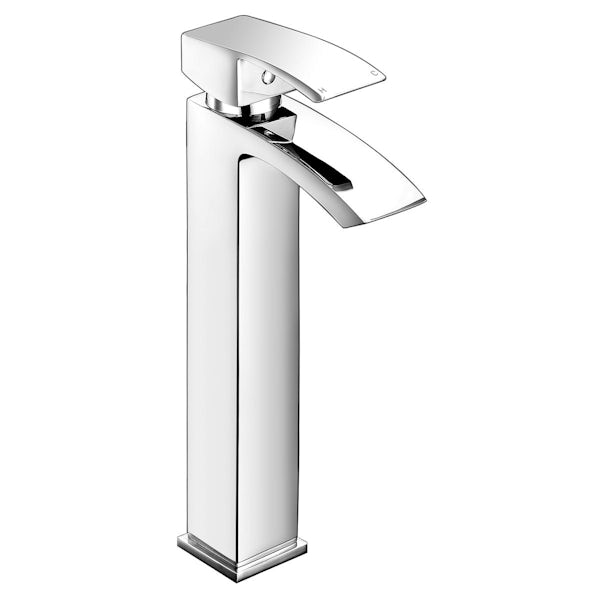 Orchard Wye square high rise basin mixer tap