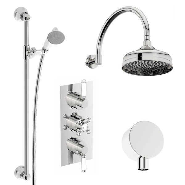 Traditional Thermostatic Triple Valve Complete Shower Set
