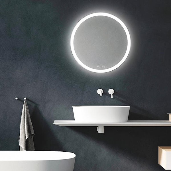 Mode Loewy round LED illuminated mirror 600mm with demister
