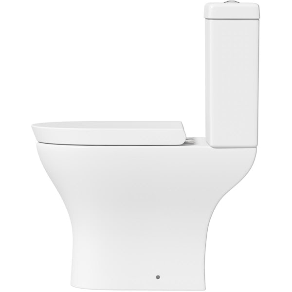 Orchard Derwent round rimless close coupled toilet with wrapover soft close seat