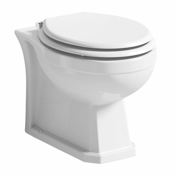 Regency Back to Wall Toilet inc Luxury White MDF Seat