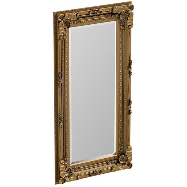 Accents Louis baroque gold leaner mirror 1755 x 895mm