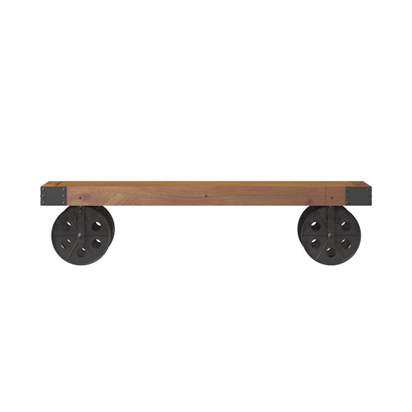 Sawyer coffee table with wheels