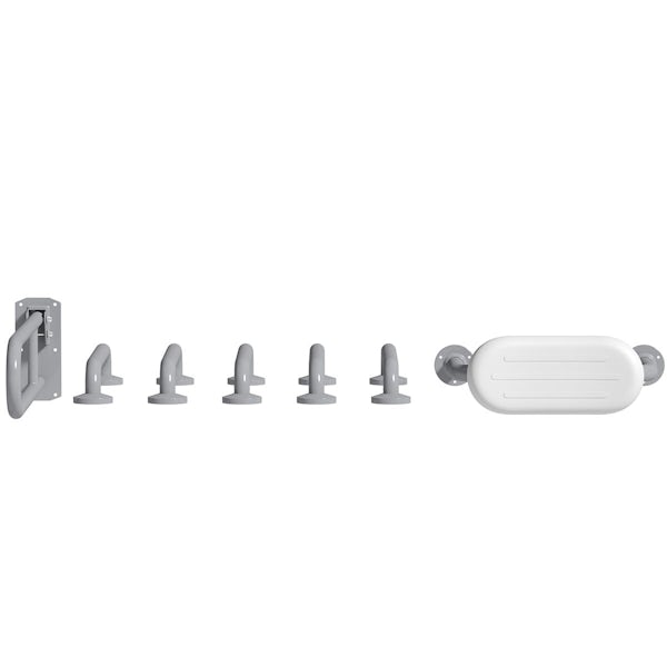 Nymas Rail only Doc M toilet pack concealed fittings grey