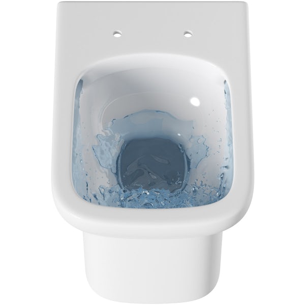 Orchard Lune rimless back to wall toilet with soft close seat
