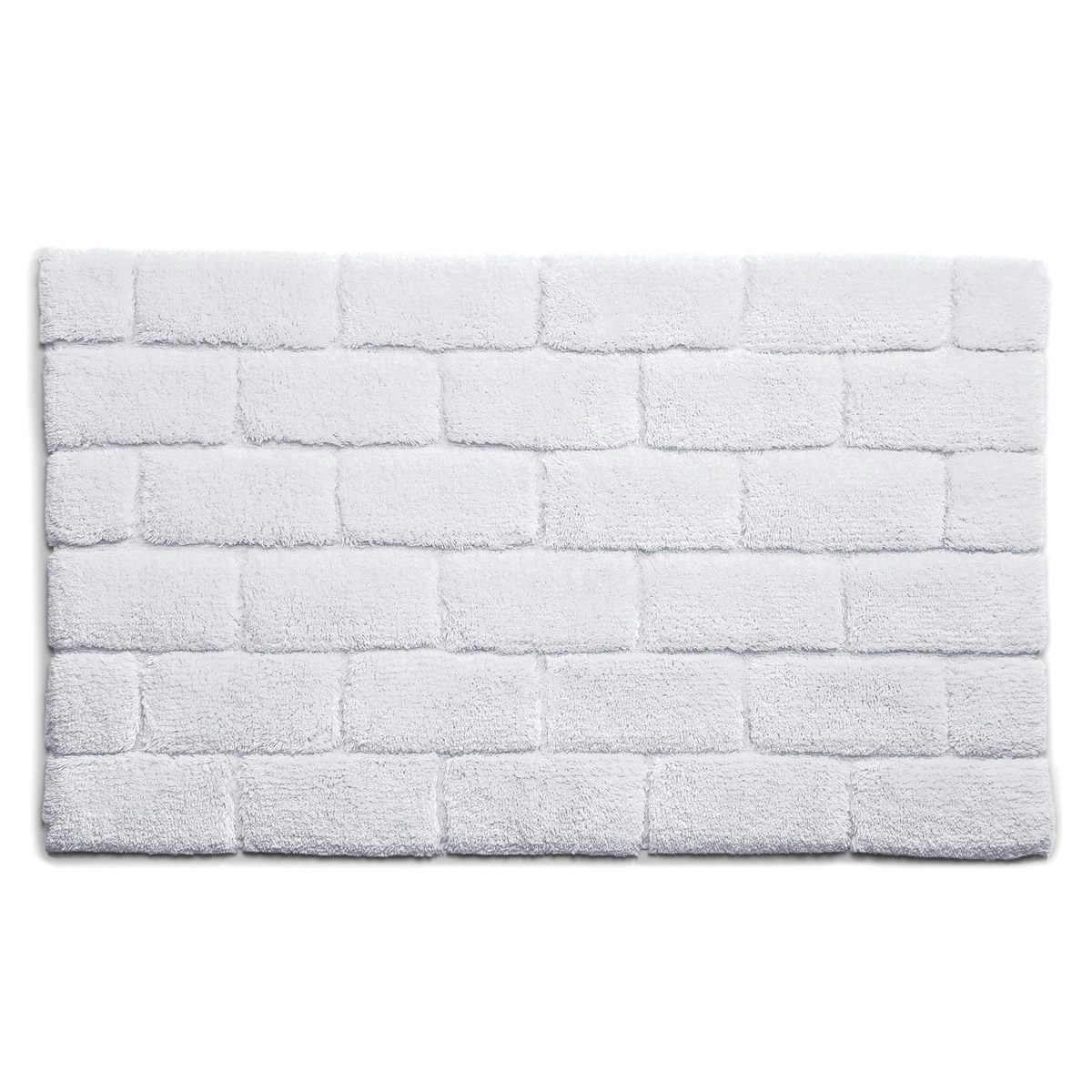 Hug Rug Luxury Bamboo Brick White Bathroom Mat 50 X 80cm