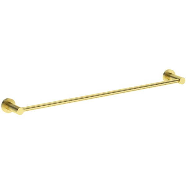 Accents Deacon brushed brass single towel rail