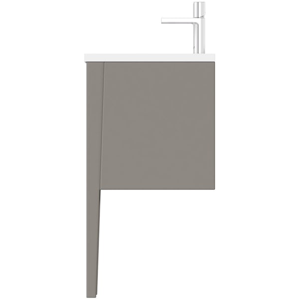 Mode Hale greystone matt double basin vanity unit 1200mm