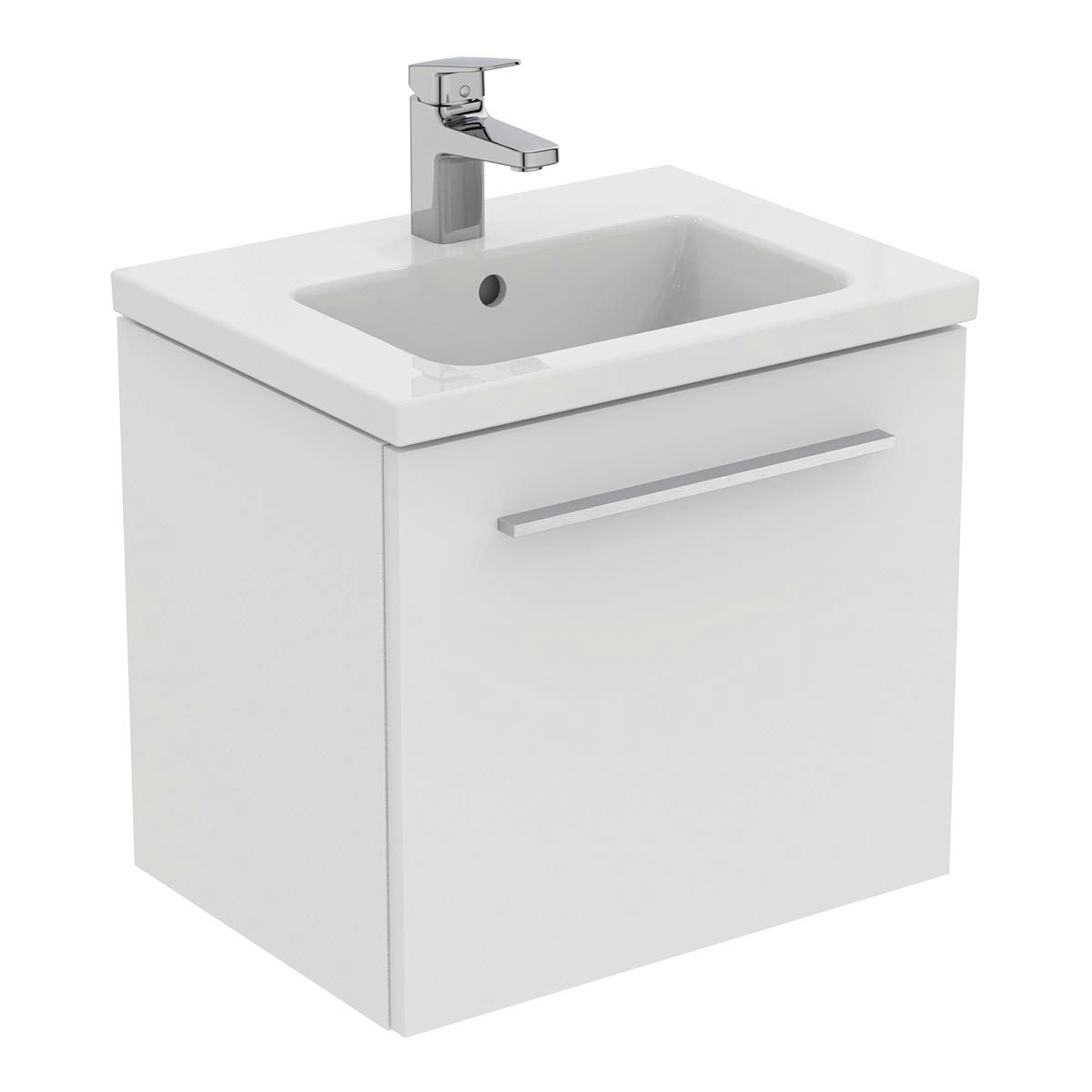 Ideal Standard i.Life S matt white wall hung vanity unit with 1 drawer ...