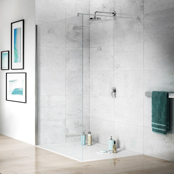 Jacuzzi the Essentials wetroom glass panel 1200mm