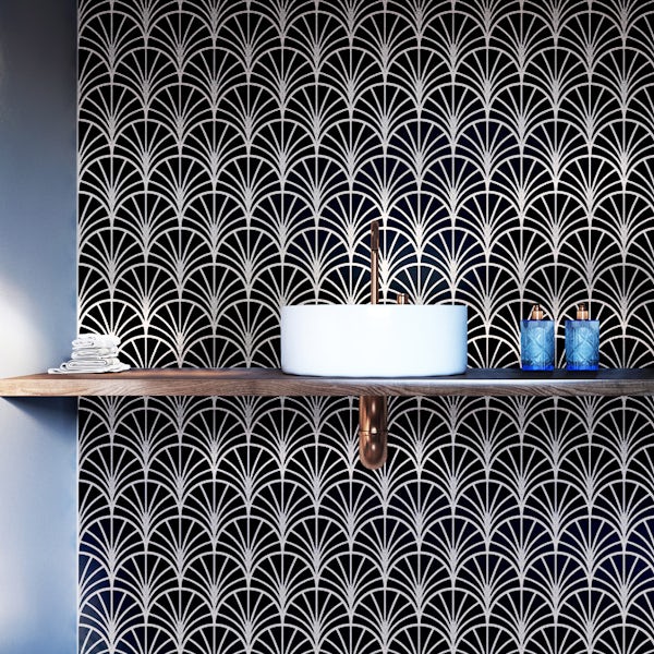 Showerwall Custom Art Deco acrylic shower wall panel