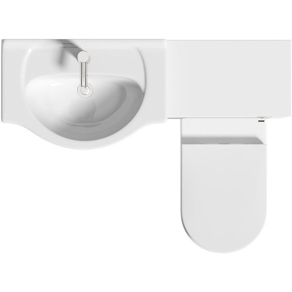 Orchard Elsdon white 1155mm combination with contemporary back to wall toilet and seat