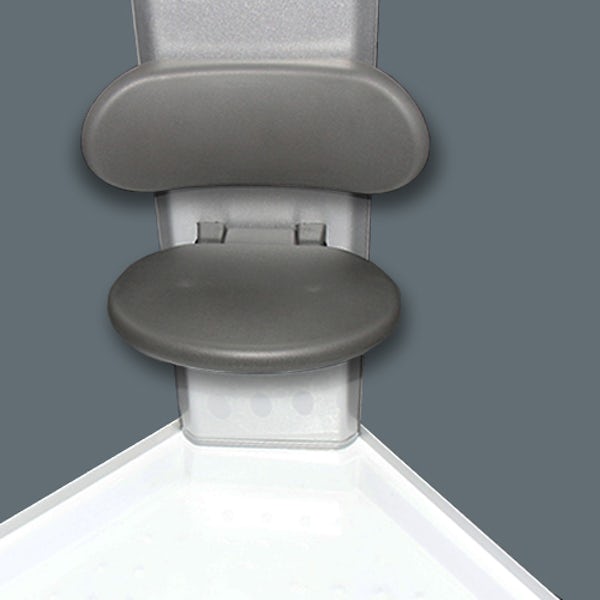 Insignia satin grey backed quadrant hydro-massage shower cabin 900 x 900