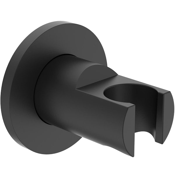 Ideal Standard Idealrain silk black round shower handset bracket