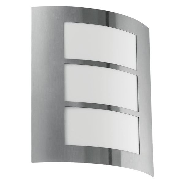 Eglo City outdoor wall light IP44 in silver
