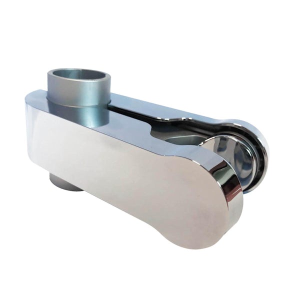 Aqualisa Pinch grip satin chrome sliding shower handset holder for 25mm rail