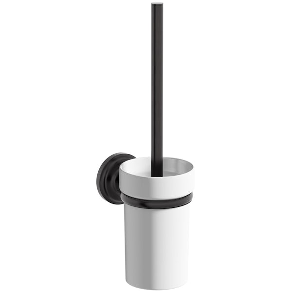 The Bath Co. 1805 black toilet brush and holder