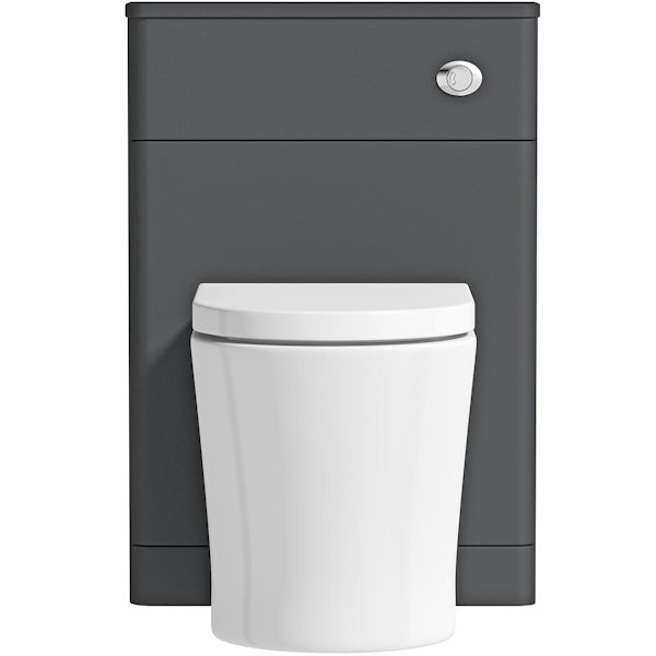 Mode Lois graphite back to wall toilet unit and Tate toilet with soft close seat