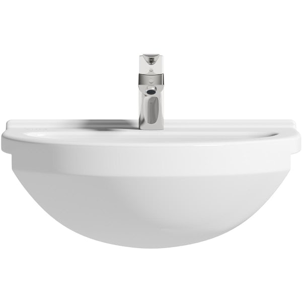 VitrA S50 round semi recessed washbasin 550mm