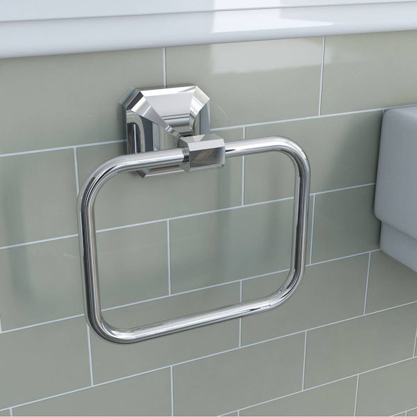 The Bath Co. Camberley square towel ring