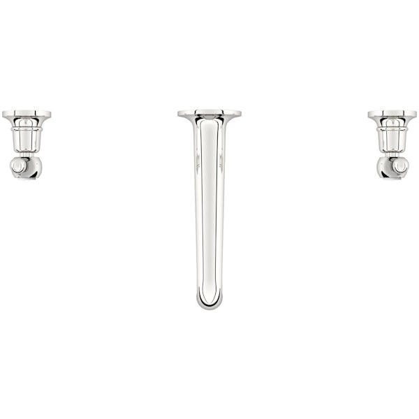 The Bath Co. Camberley lever wall mounted basin mixer tap