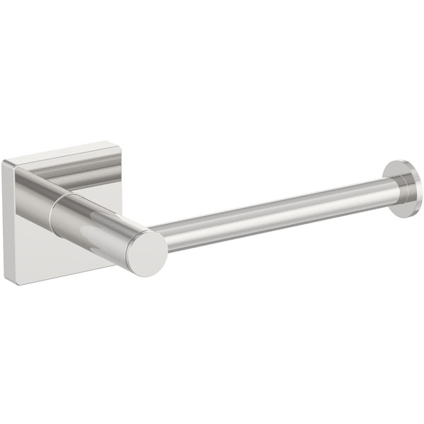 Accents square plate contemporary straight toilet roll holder