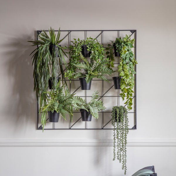 Accents Carlos wall planters in black set of 9