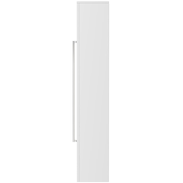 Orchard Derwent white tall wall hung cabinet 1400 x 350mm