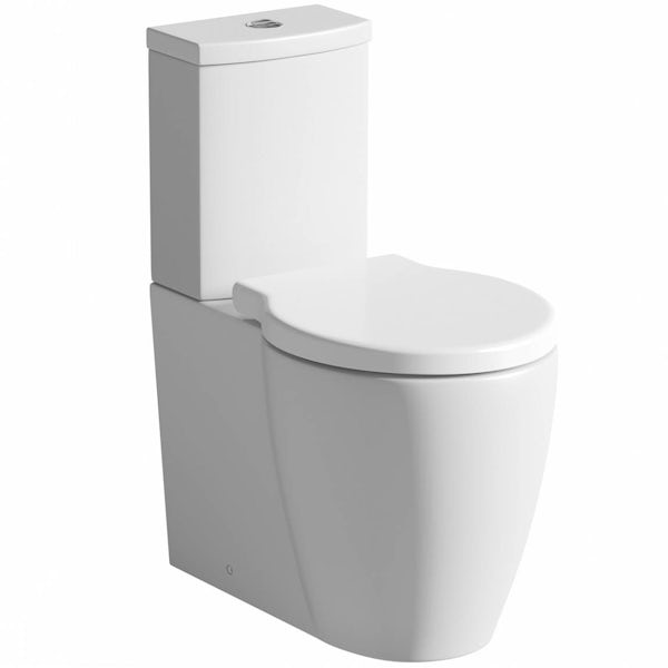 Maine Close Coupled Toilet inc Luxury Soft Close Seat + Shut Off Valve