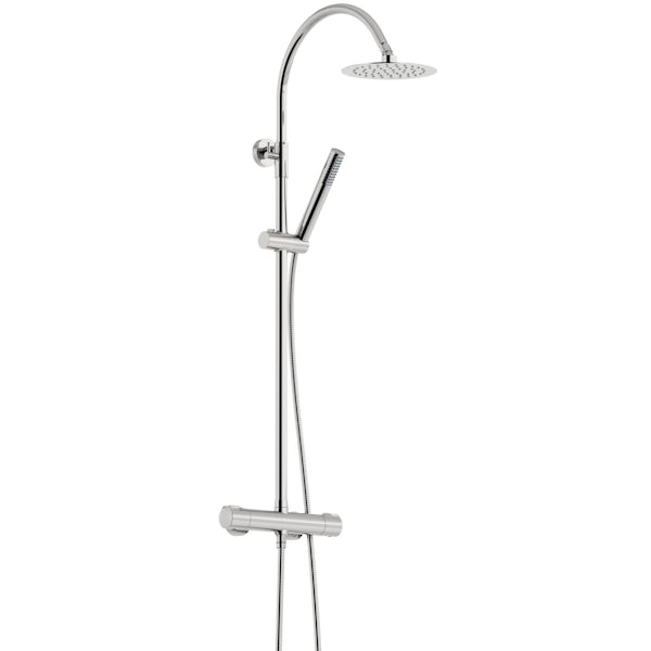 Mode Tate 8mm quadrant shower enclosure with cool touch thermostatic mixer shower