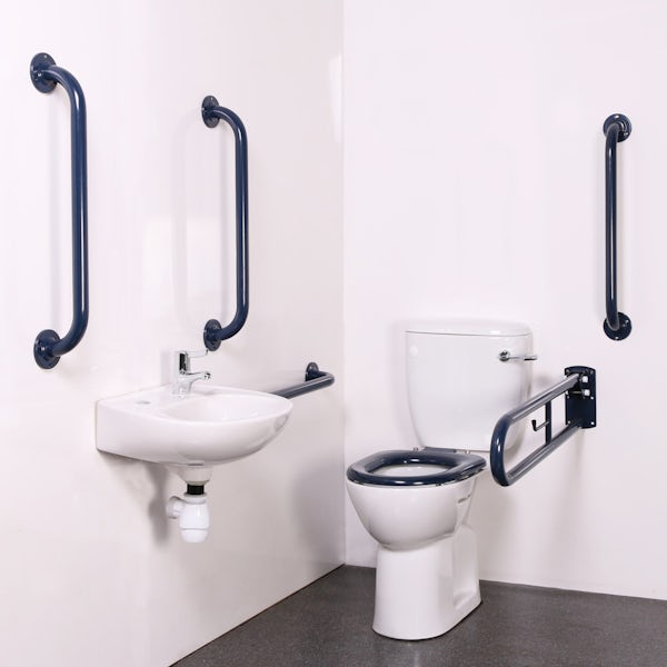 Bristan DOCM pack with TMV3 basin mixer tap blue
