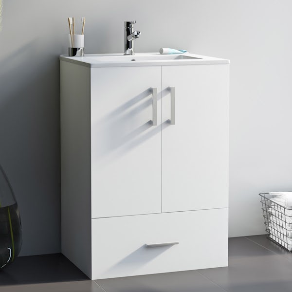 Orchard White family vanity unit and basin