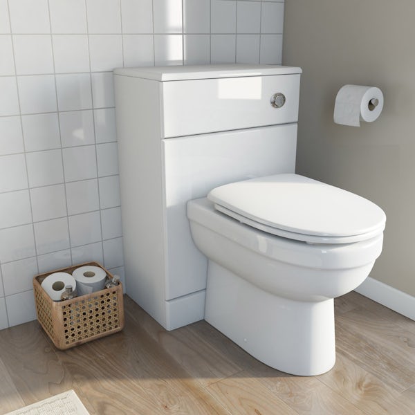 Orchard Eden back to wall toilet with luxury soft close seat, concealed cistern and push plate