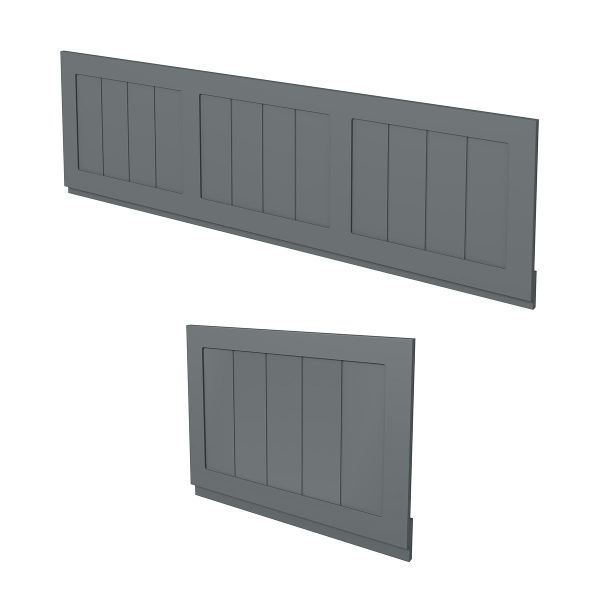 Orchard Dulwich stone grey wooden bath panel pack