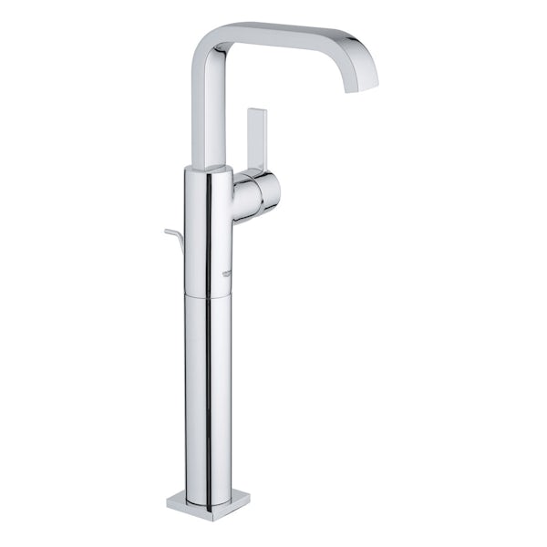 Grohe Allure XL-size side lever basin mixer tap with pop up waste