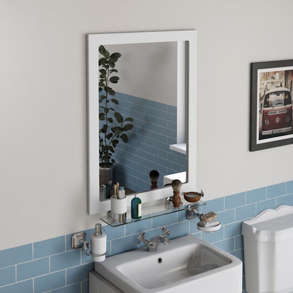 The Bath Co. Dulwich matt white bathroom mirror 800 x 600mm