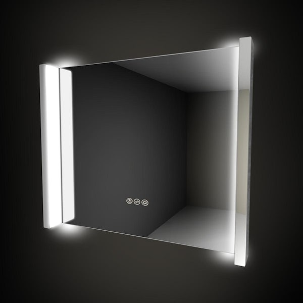 HiB Fold LED illuminated mirror 800 x 600mm