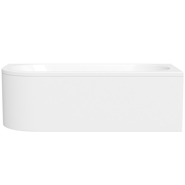 Orchard Elsdon right handed J shaped single ended bath with panel 1700 x 750