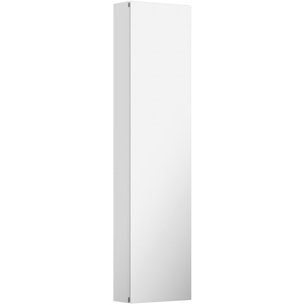 Mode Breuer slimline tall mirror cabinet 1200 x 300