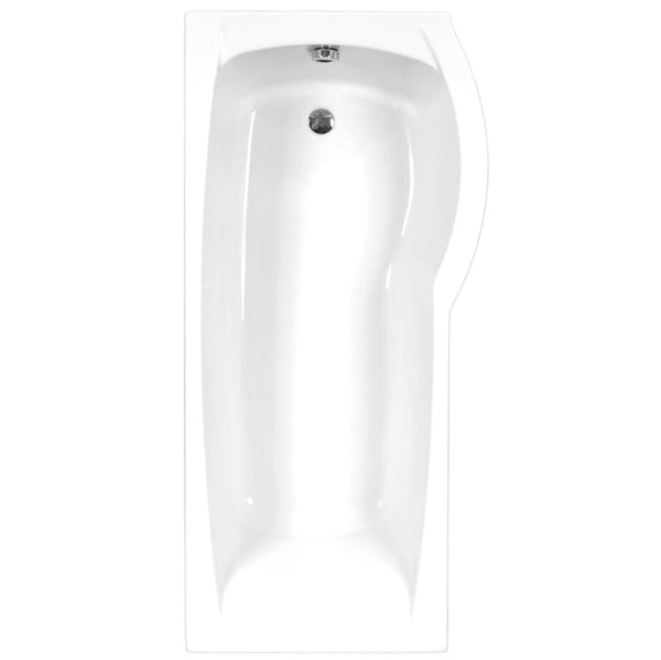 Carron Delta 5mm P shaped right handed shower bath