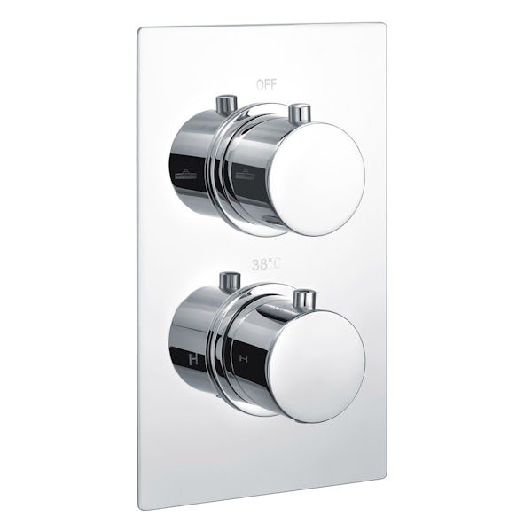Kirke Curve twin thermostatic shower valve with diverter