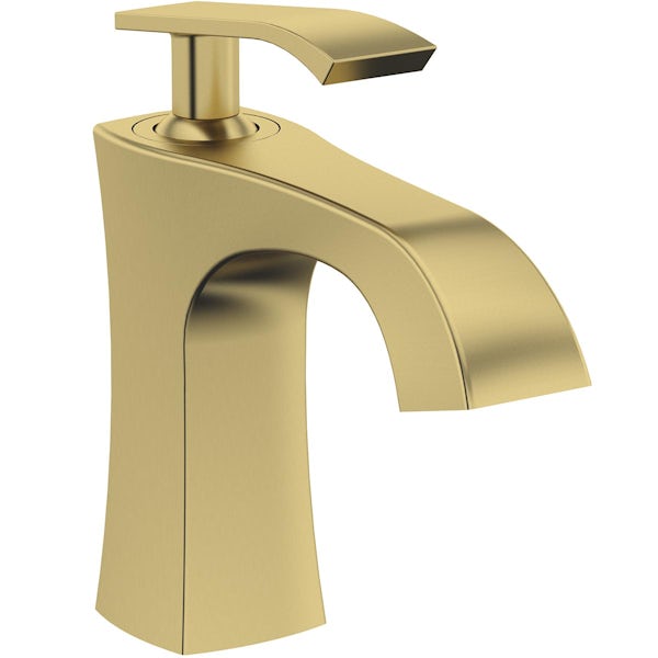 The Bath Co. Longleat brushed brass basin mixer tap