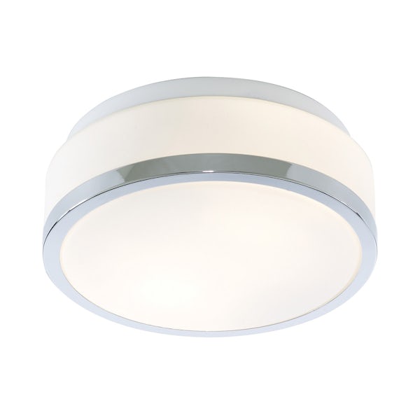 Searchlight Discs chrome flush bathroom ceiling light