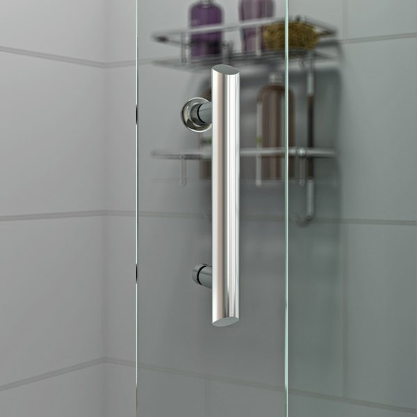 Clarity 6mm One Door Offset Quadrant 1200 x 900 with Shower Tray RH