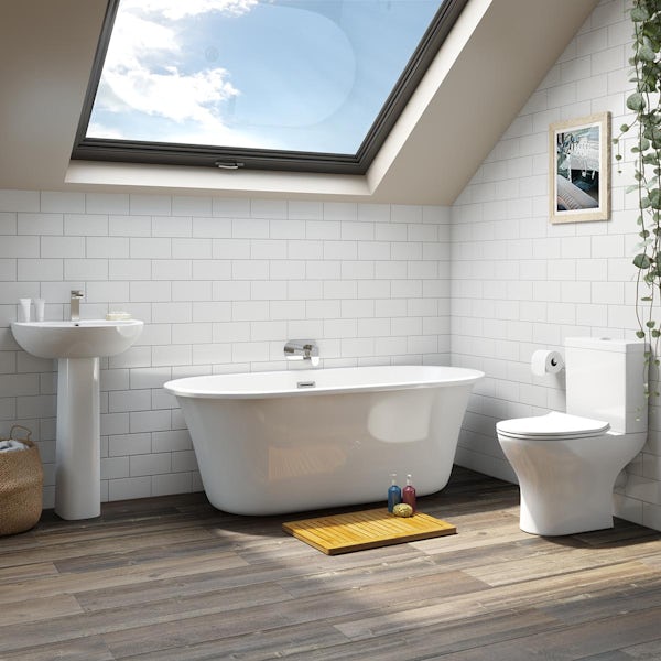 Orchard curved modern freestanding bath suite