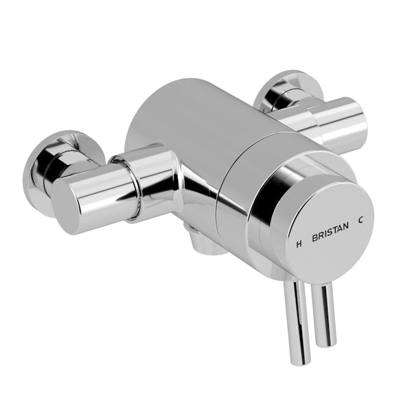 Bristan Prism concentric thermostatic shower valve with slider rail kit