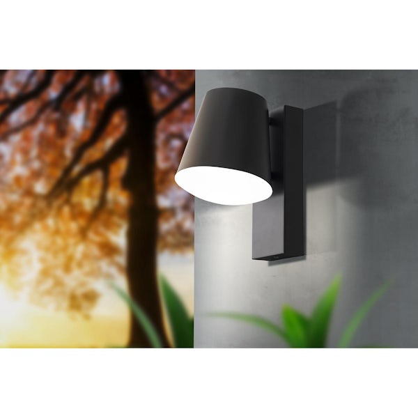 Eglo Caldiero outdoor wall light IP44 in anthracite 240mm