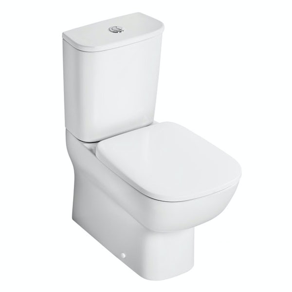 Ideal Standard Studio Echo right handed shower bath suite with full pedestal basin 1700 x 800