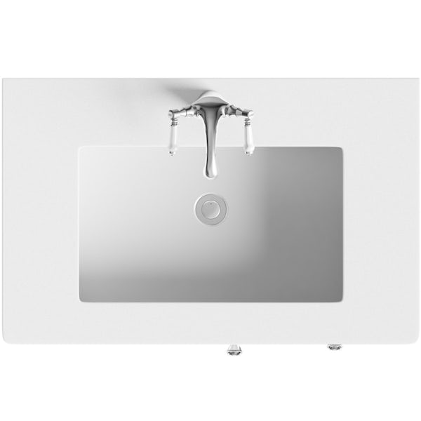 The Bath Co. Winchester white  vanity unit and basin 760mm